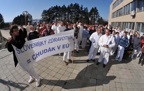 Lekári v marci protestovali v Prešove