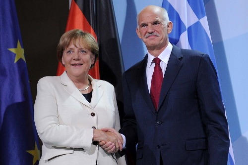 Angela Merkelová a Georgios Papandreou