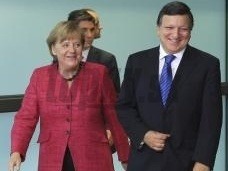 Angela Merkelová a Jose-Manuel Barroso