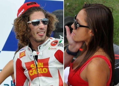 Marco Simoncelli a jeho snúbenica Kate