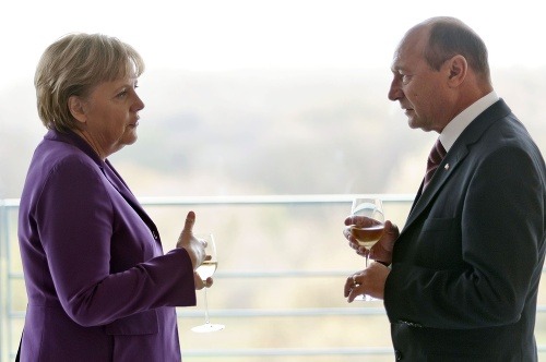 Angela Merkelová a Traian Basescu
