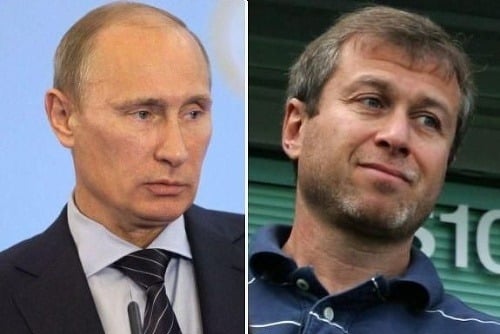 Ruský premiér Vladimir Putin a miliardár Roman Abramovič