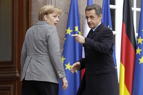 Sarkozy a Merkelová