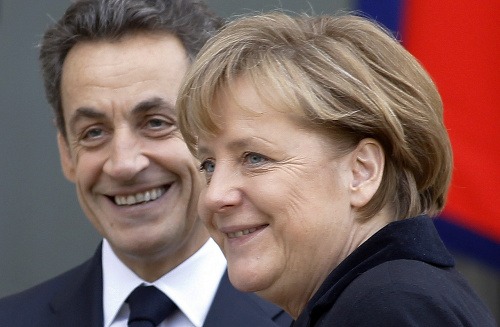 Sarkozy a Merkelová