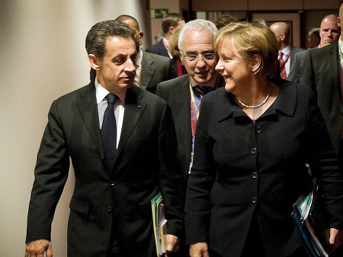 Nicolas Sarkozy a Angela Merkelová