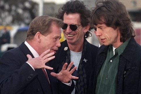 Stretnutie Václava Havla s členmi skupiny Rolling Stones