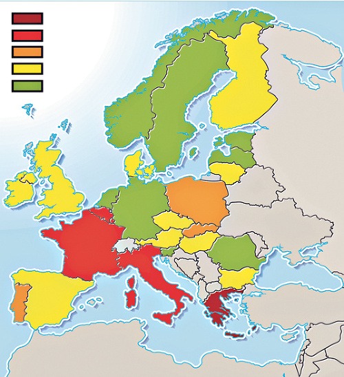 Spotreba antibiotík v krajinách Európy. Slovensko je priemer.