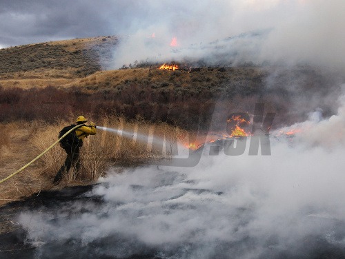Hasiči bojujú s požiarom v Nevade