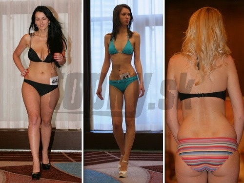 Na bratislavskom kastingu do Miss Slovensko sa objavili plnoštíhle i príliš vychudnuté dievčatá. Niektorým cez plavky prevísali faldíky.