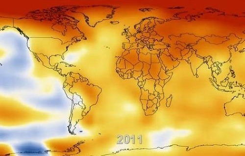 NASA vizualizovala klimatické zmeny až do roku 2011