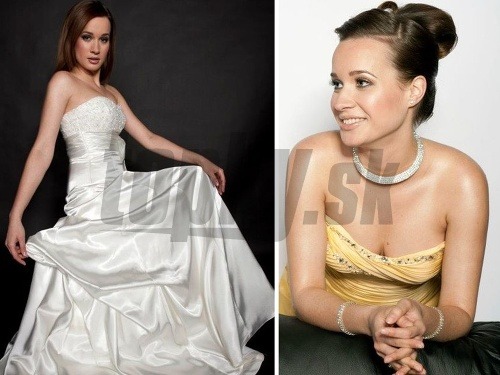 Speváčka Kristina pózovala aj vo svadobných šatách. 
