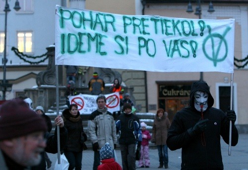 Protest v B. Bystrici