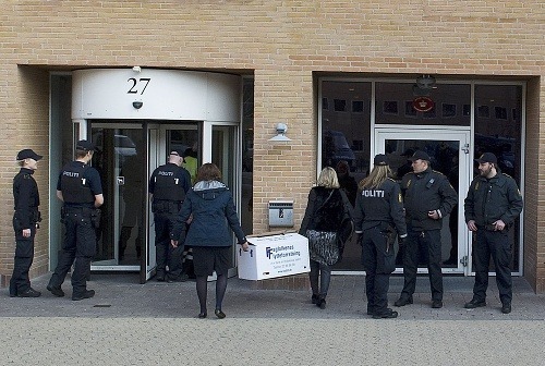 Polícia pred súdom v Kodani
