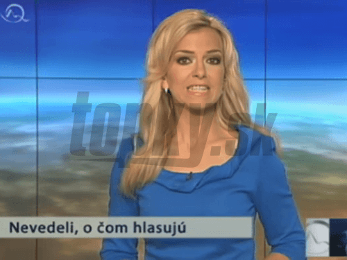 Zlatica Puškárová počas svojej premiéry v Televíznych novinách