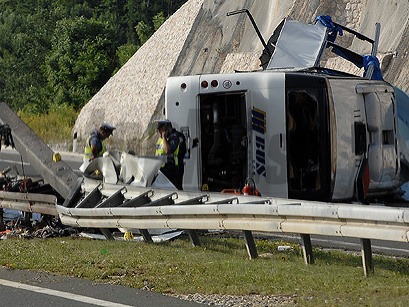 Tragická nehoda českého autobusu