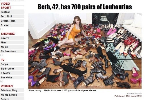 Beth vo svojom topánkovom kráľovstve
