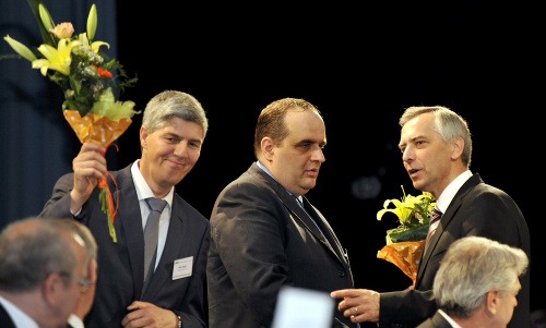 Zľava: Béla Bugár, Pavol Frešo a Ján Figeľ
