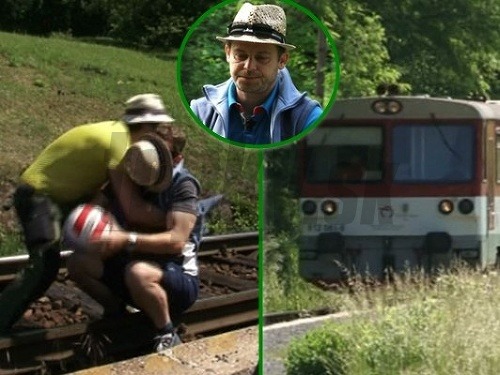 Marián Miezga sa rozhodol trucovať na koľajniciach. A za chrbtom sa mu objavil vlak. Zachraňoval ho kolega Juraj Kemka.