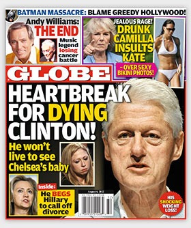 Na titulke svieti fotografia vychudnutého Clintona.
