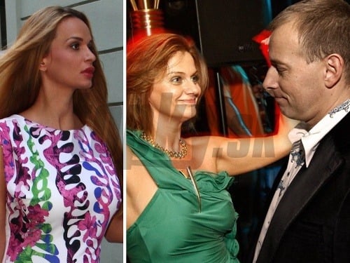 Boris Kollár oslavoval narodeniny spoločne s Monikou Beňovou. Jeho partnerka Andrea Heringhová (vľavo) je tehotná, zostala preto doma. 