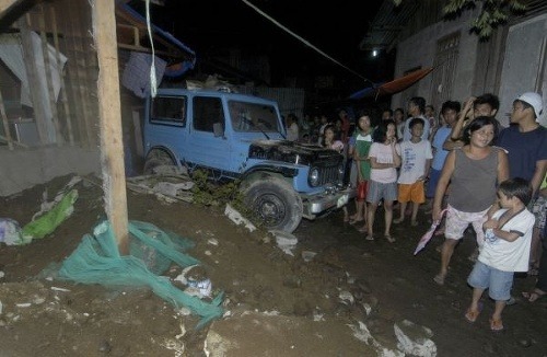 Škody spôsobené zemetrasením v meste v meste Cagayan De Oro