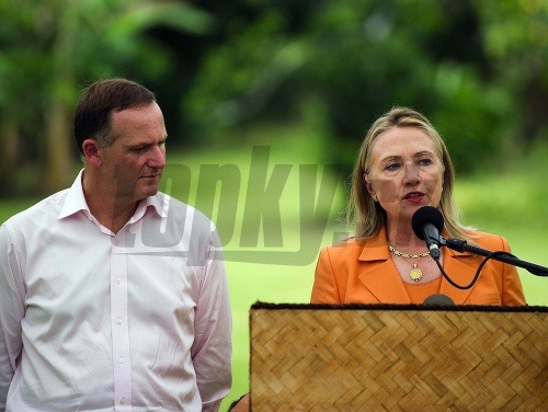 John Key a Hillary Rodham Clinton