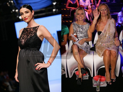 Lucia Hablovičová predviedla na móle aj rastúce bruško, Monika Flašíková-Beňová ukázala čiernu podprsenku a Evita Urbaníková nohavičky. 