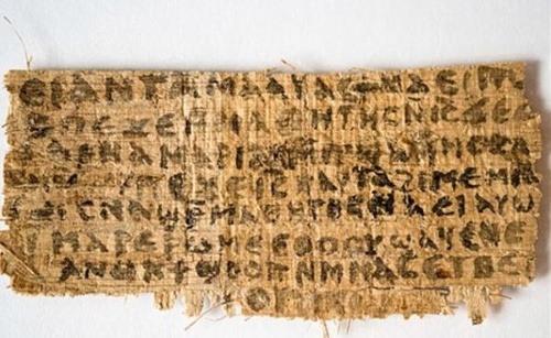 Útržok papyrusu obsahuje vetu 