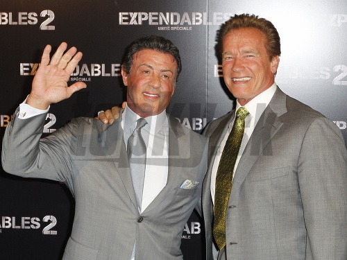 Arnold Schwarzenegger a Sylvester Stallone.