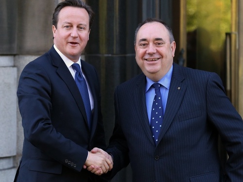 David Cameron a Alex Salmond