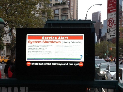 Metro v New Yorku nefunguje.