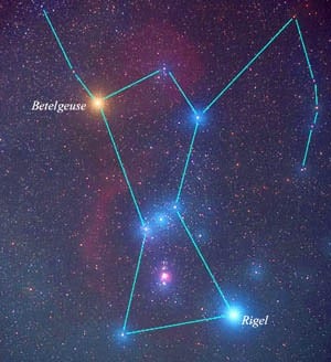 ORIÓN: Červenkastá hviezda Betelgeuse (vľavo hore) môže spustiť nevídané divadlo.  