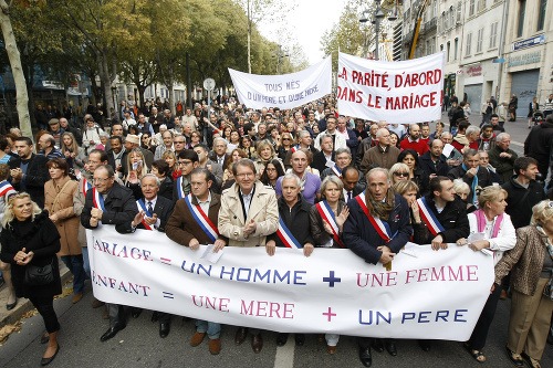 Protest proti homosexuálnym manželstvám