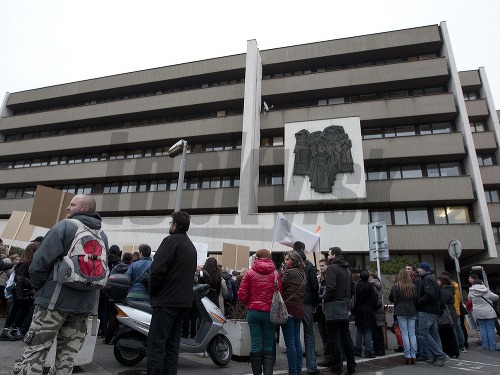 Protestný pochod zamestnancov súdov