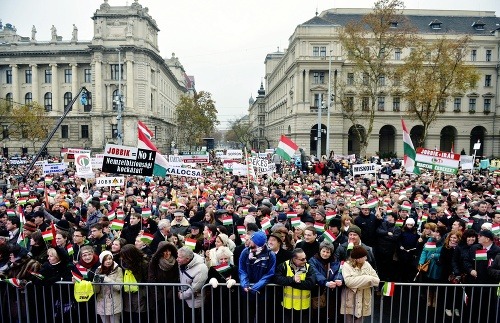Protinacistická demonštrácia v Budapešti