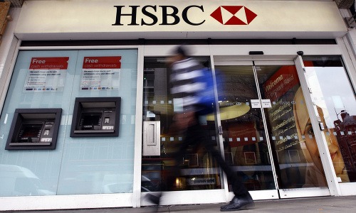 pobočka britskej banky HSBC