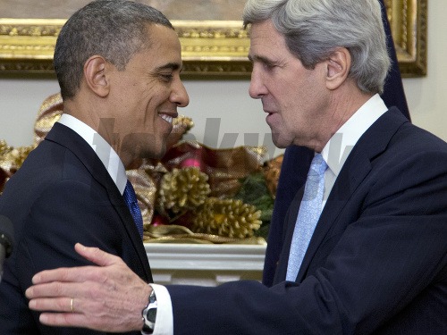 Barack Obama a John Kerry
