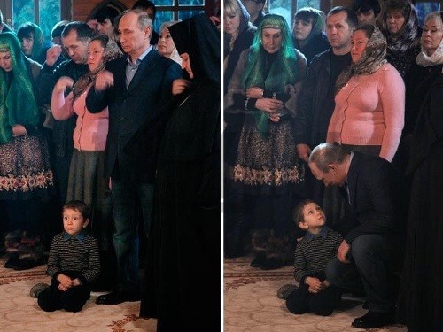 Chlapec po Putinových slovách stuhol