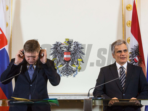 Robert Fico a rakúsky spolkový kancelár Werner Faymann