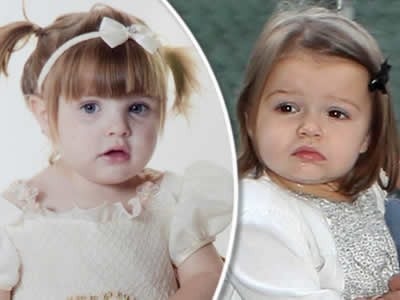 Freya Clutten sa vďaka podobnosti s Harper Beckham stala najmladšou dvojníčkou na svete.