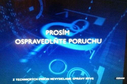 Poruchové hlásenie namiesto Správ STV