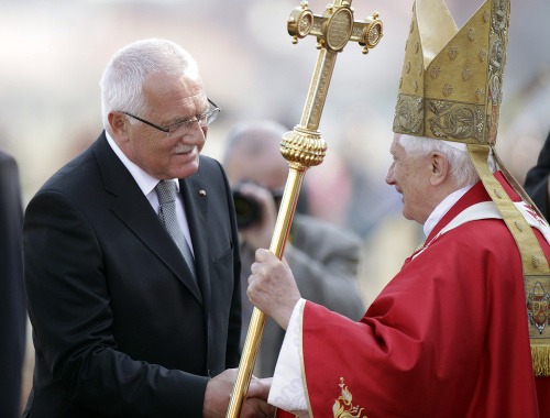 Václav Klaus a Benedikt XVI.