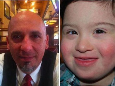Michael Garcia a 5-ročný Milo s Downovým syndrómom.