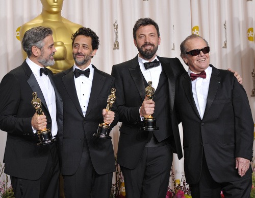 George Clooney, Grant Heslov, Ben Affleck a Jack Nicholson