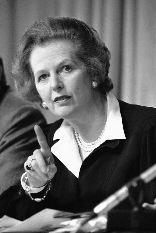 Fotografie zo života Margaret Thatcherovej. 