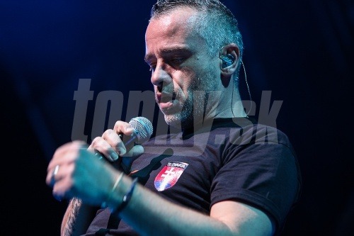 Eros Ramazzotti počas koncertu v Bratislave.