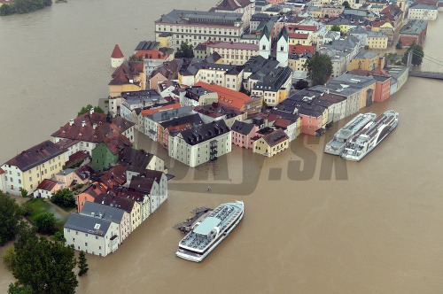 Zaplavené mesto Passau