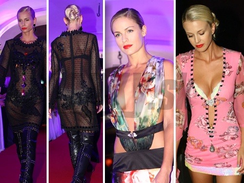 Modelky v odvážnych šatách od českej návrhárky poriadne provokovali. Zľava: Diana Hágerová, Ivana Surovcová a Mária Zelinová