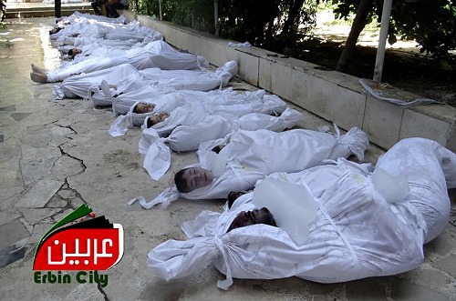 Obete chemického útoku pri Damasku