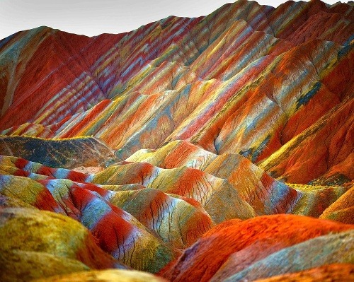 Farebné hory v Číne. 